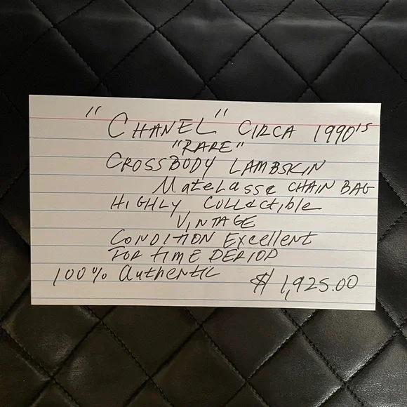 Vintage CHANEL Black Quilted lambskin Crossbody - Picture 16 of 16